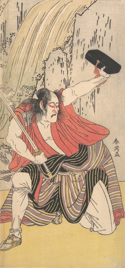 Aktor Ichikawa Komazo II jako człowiek uzbrojony w miecz, 1789. autorstwa Katsukawa Shun