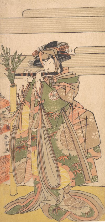 Trzecia Segawa Kikunojo jako kobieta, ca. 1780. autorstwa Katsukawa Shunjo
