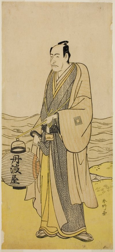 Aktor Ichikawa Danjuro V jako Tambaya Suketaro w sztuce On