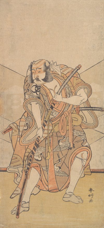 Band Secret Doctor Tero F. Saburo Asahiny, dramat Wielkie lustro wisterii, 1776. autorstwa Katsukawa Shunko