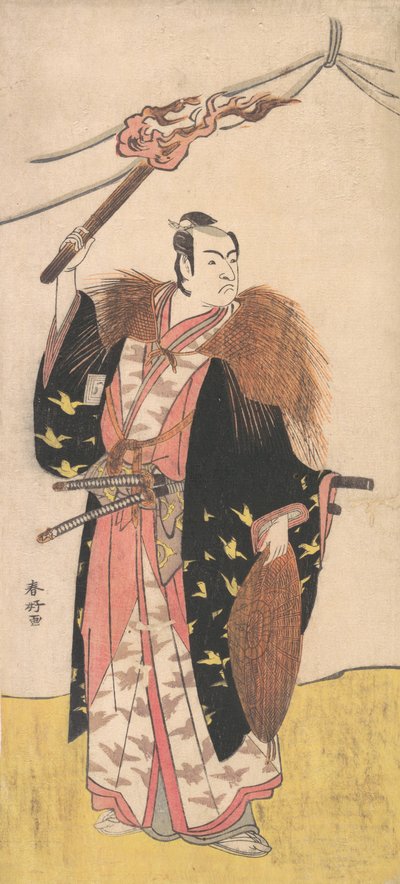 Jurosukenari Ichikawy Masasuke, co? 1785. autorstwa Katsukawa Shunko