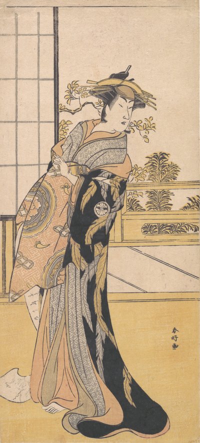 Aktor Segawa Kikunojo III miejsce w roli kobiecej, ca. 1780. autorstwa Katsukawa Shunko