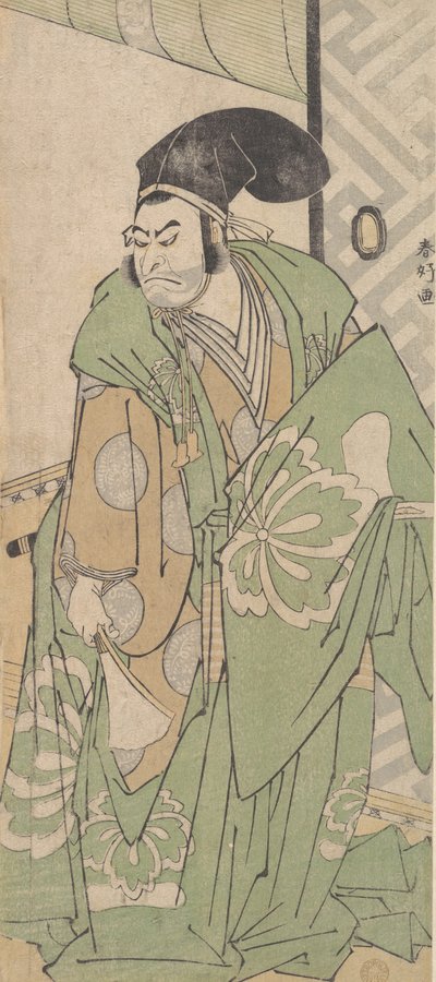 Pierwszy Nakamura Nakazo w roli Ko no Moronao, czerwiec 1786. autorstwa Katsukawa Shunko
