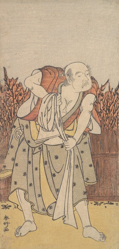 Drugi Nakamura Sukegoro jako starzec, ca. 1788. autorstwa Katsukawa Shunko
