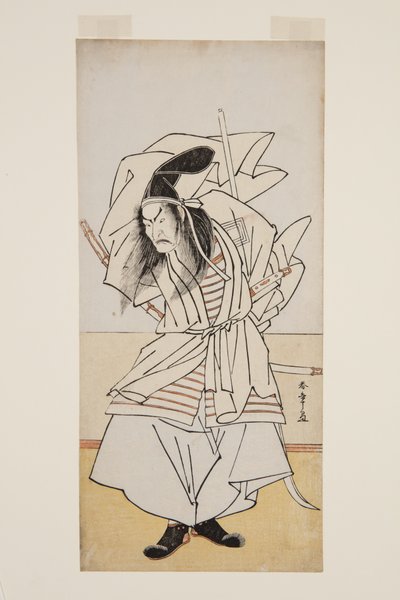 Akter Ichikao Dangar? VS Tomomori (czarny drzeworyt) autorstwa Katsukawa Shunsho