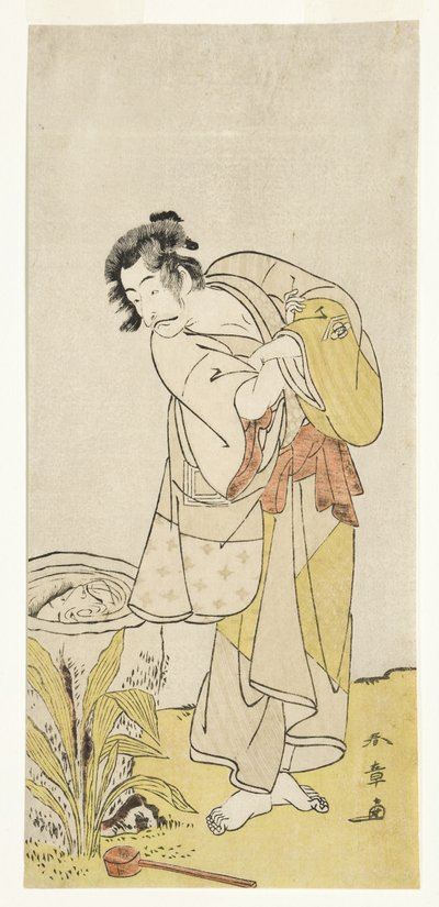 Ichikawa Dan Juro V z herbaty pay autorstwa Katsukawa Shunsho