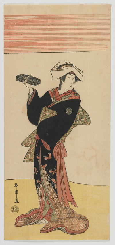 Kabuki Aktor Nakamura Riko, okres Edo, ok. 1791-92 (kolorowy drzeworyt) autorstwa Katsukawa Shunsho