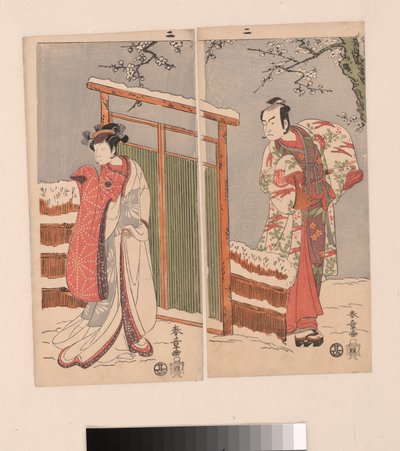 Minamoto no Yoritomo Sono Yuki to dama. autorstwa Katsukawa Shunsho