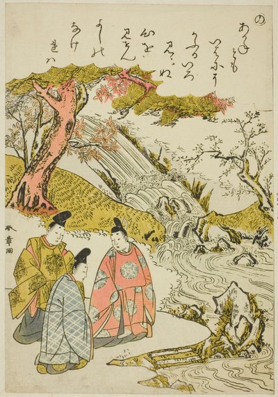 „Nie” z cyklu „Opowieści o Ise w modnych obrazach brokatowych (Furyu nishiki-e Ise monogatari)” autorstwa Katsukawa Shunsho