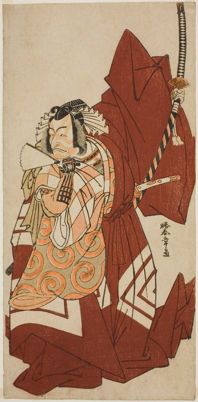 Aktor Ichikawa Danjuro V jako Hannya no Goro w sztuce Sugata no Hana Yuki no Kuronushi, wystawionej w Teatrze Nakamura w jedenastym miesiącu, 1776 autorstwa Katsukawa Shunsho