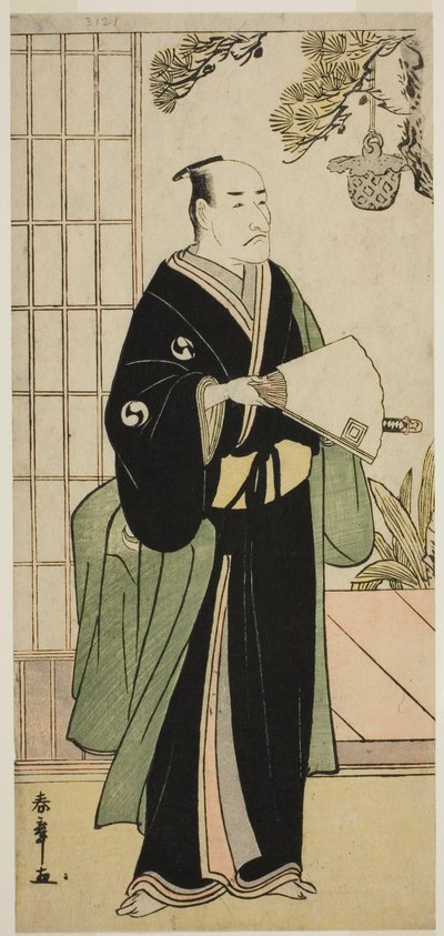 Aktor Ichikawa Danjuro V jako Oboshi Yuranosuke w sztuce Kanadehon Chushingura, wystawionej w Teatrze Nakamura w piątym miesiącu, 1783 autorstwa Katsukawa Shunsho