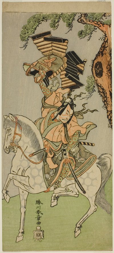 Ichikawa Dan Juro V Jako członek Kronik Soga, 1771 autorstwa Katsukawa Shunsho