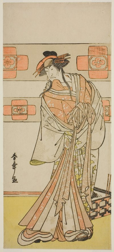 Aktor Ichikawa Monnosuke II jako duch zbuntowanego mnicha Seigena w sztuce Edo no Hana Mimasu Soga, wystawionej w teatrze Nakamura w drugim miesiącu, 1783 autorstwa Katsukawa Shunsho
