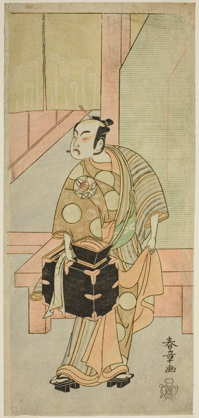 Herbata C i Ichimura Uzaemon Doctor X As Tea Cup rd Reser r Komagata Ikkaku Członek Płacą Fuji Snow Accounting Soga, Perfor Med At Te Ichimura Te First Gate th, 1770 autorstwa Katsukawa Shunsho