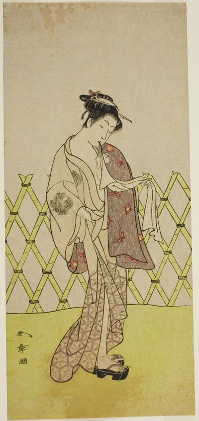 Dr Nakamura jako mała dziewczynka w Hakata (?) autorstwa Katsukawa Shunsho