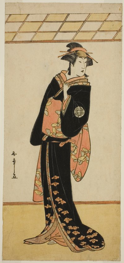 Aktor Nakamura Riko I jako Lady Manko (Manko Gozen) (?) w sztuce Soga Musume Choja (?), Wystawiony w Teatrze Nakamura (?) w pierwszym miesiącu, 1784 (?) autorstwa Katsukawa Shunsho