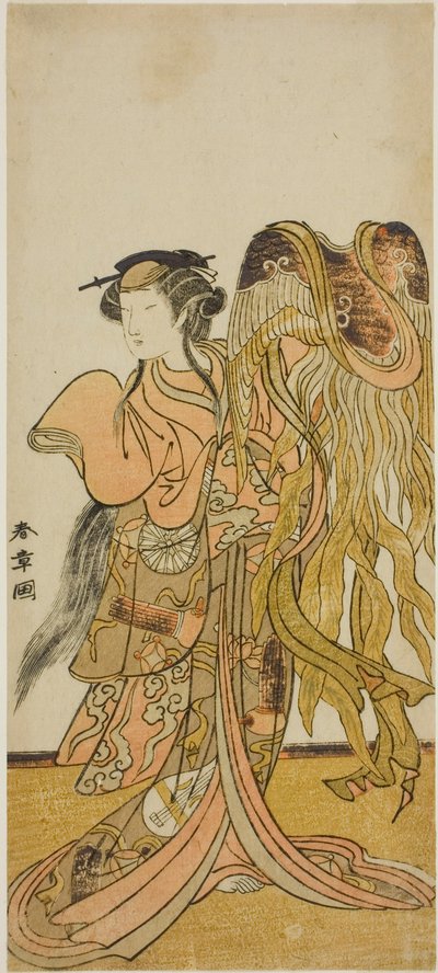 Aktor Nakamura Tomijuro I jako kurtyzana Toyama z Tsurugi w sztuce Keisei Tsuki no Miyako, wystawionej w Teatrze Morita w ósmym miesiącu, 1775 autorstwa Katsukawa Shunsho