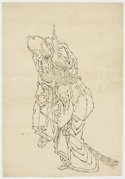 Jo and Uba; Theme of Takasago, ca. 1815-1849 (ink on paper) autorstwa Katsushika (school of) Hokusai