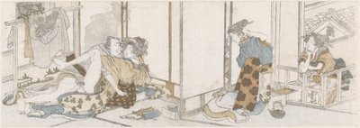 Zakochana para szpiegowała autorstwa Katsushika Hokusai (possibly)