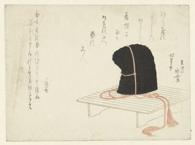 Czapka na stojaku autorstwa Katsushika Hokusai