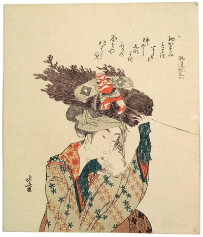 Dziewczyna z Ohary, 1806-1815. autorstwa Katsushika Hokusai