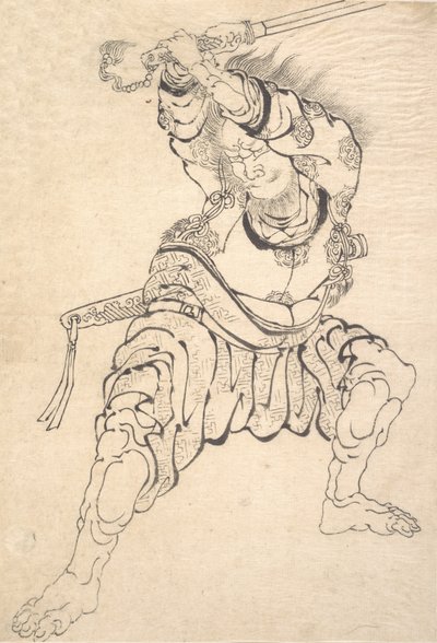 Wojownik. autorstwa Katsushika Hokusai