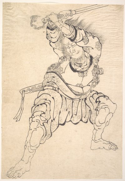 Wojownik autorstwa Katsushika Hokusai