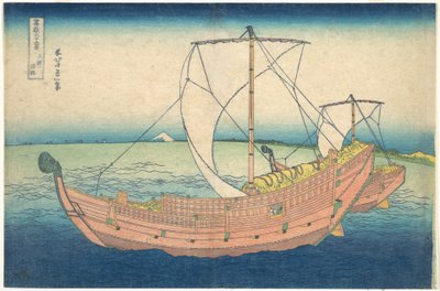 Na morzu u wybrzeży Kazusa (Kazusa no kairo), z cyklu „Trzydzieści sześć widoków góry Fuji” (Fugaku sanjūrokkei) autorstwa Katsushika Hokusai