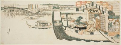 Imprezy żeglarskie na rzece Sumida autorstwa Katsushika Hokusai