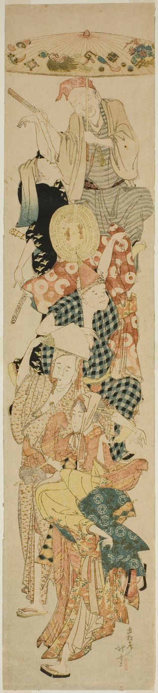 Festiwal Bonów Tańca autorstwa Katsushika Hokusai
