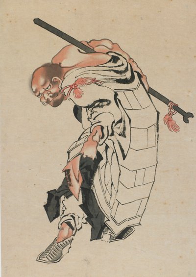 Figura buddyjska, koniec XVIII-początek XIX wieku. autorstwa Katsushika Hokusai