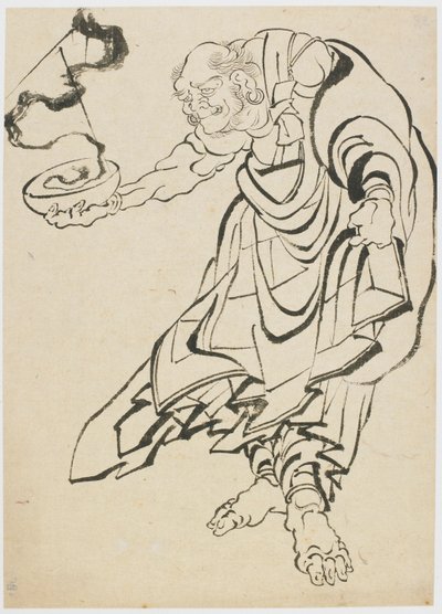 Figura buddyjska, koniec XVIII-początek XIX wieku. autorstwa Katsushika Hokusai