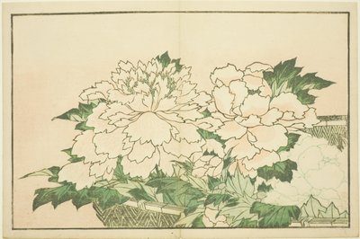 Chryzantemy w koszu, z Księgi obrazkowej realistycznych obrazów Hokusaia (Hokusai shashin gafu) autorstwa Katsushika Hokusai