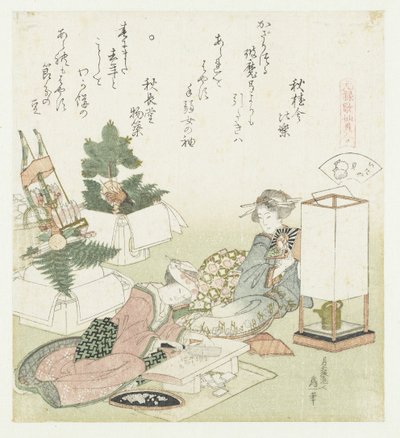 powłoka dachu Itayagai (tytuł na obiekcie) Porównanie wierszy i muszli Genroku (tytuł serii) Genroku kasen kaiawase (tytuł serii na obiekcie) autorstwa Katsushika Hokusai