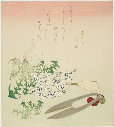 Mlecze na nowy rok autorstwa Katsushika Hokusai