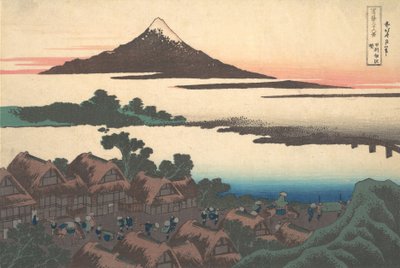 Świt w Isawa w prowincji Kai Koshu Isawa no akatsuki, z serii Thirty-six..., ca. 1830-32. autorstwa Katsushika Hokusai