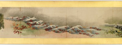 Szczegół ręcznego przewijania z różnymi obrazami, okres Edo, 1839 tusz i kolor na papierze autorstwa Katsushika Hokusai