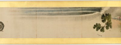 Detal zwoju dłoni z różnymi obrazami, okres Edo, 1839, tusz i kolor na papierze autorstwa Katsushika Hokusai