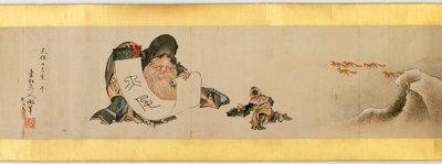 Szczegół ręcznego przewijania z różnymi obrazami, okres Edo, 1839 tusz i kolor na papierze autorstwa Katsushika Hokusai
