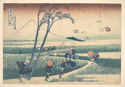 Ejiri w prowincji Suruga (Sunshū Ejiri), z cyklu „Trzydzieści sześć widoków góry Fuji” (Fugaku sanjūrokkei) autorstwa Katsushika Hokusai