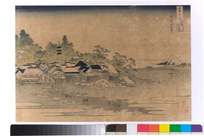 Enoshima w prefekturze Sagami autorstwa Katsushika Hokusai