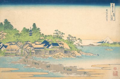 Enoshima w prowincji Sagami Soshu Enoshima, z cyklu Trzydzieści sześć widoków M..., ca. 1830-32. autorstwa Katsushika Hokusai