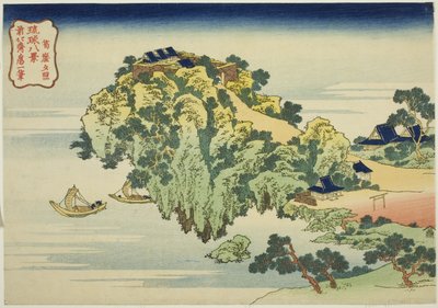 Wieczorna poświata w Jungai (Jungai sekisho), z serii „Osiem widoków na wyspy Ryukyu (Ryukyu hakkei)” autorstwa Katsushika Hokusai