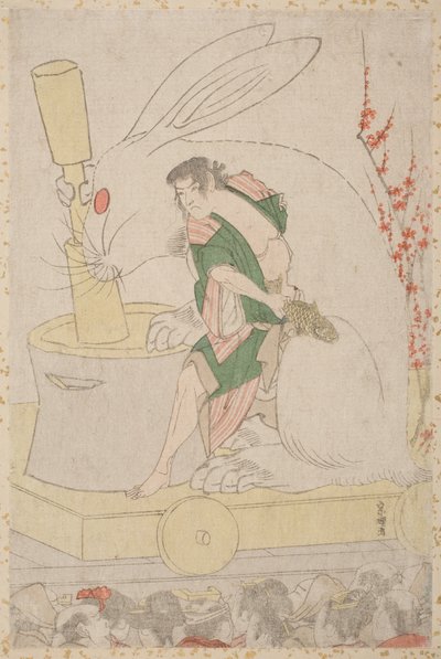 Spławik Festiwalowy na Rok Królika autorstwa Katsushika Hokusai