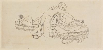 Sprzedawca ryb autorstwa Katsushika Hokusai