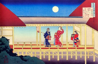 Z cyklu Sto wierszy stu poetów: Akazome Emon, c1830. autorstwa Katsushika Hokusai