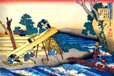 Z cyklu Sto wierszy stu poetów: Harumichi no Tsuraki, c1830. autorstwa Katsushika Hokusai