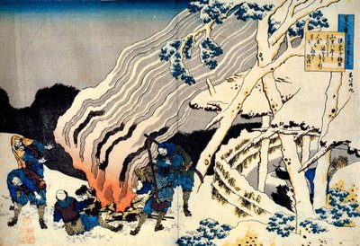 Z cyklu Sto wierszy stu poetów: Minamoto no Muneyuki, c1830. autorstwa Katsushika Hokusai
