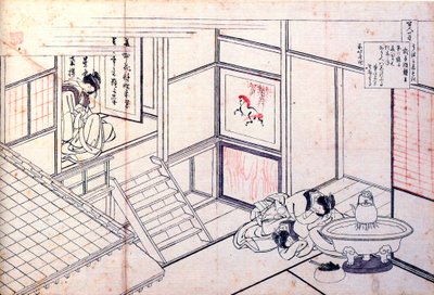 Z cyklu Sto wierszy stu poetów: Shikishi Naishinno, c1830. autorstwa Katsushika Hokusai
