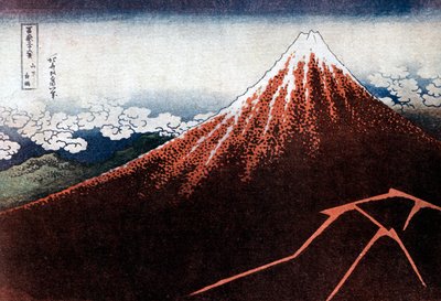 Fuji nad Błyskawicą, c1823. autorstwa Katsushika Hokusai